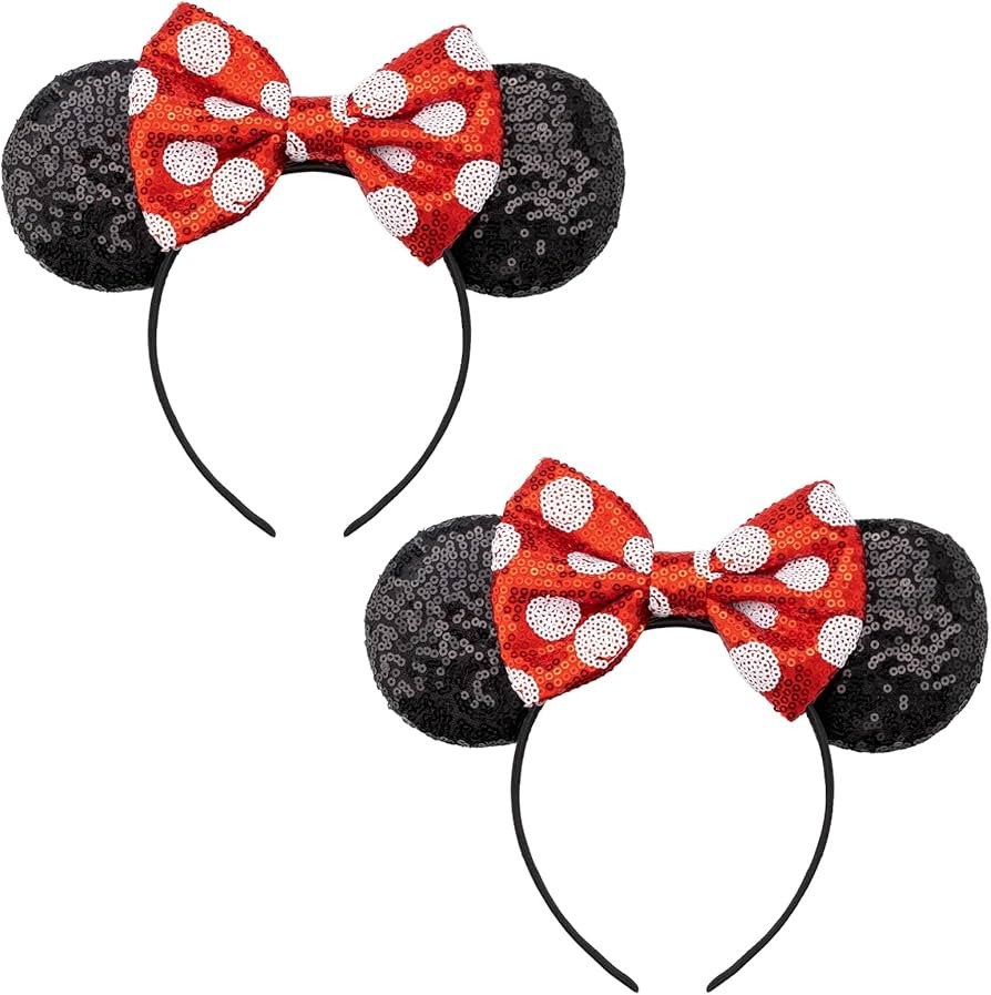 DRESHOW Mouse Ears Bow Headbands Glitter Party Decoration Cosplay Costume for Girls & Women | Amazon (US)