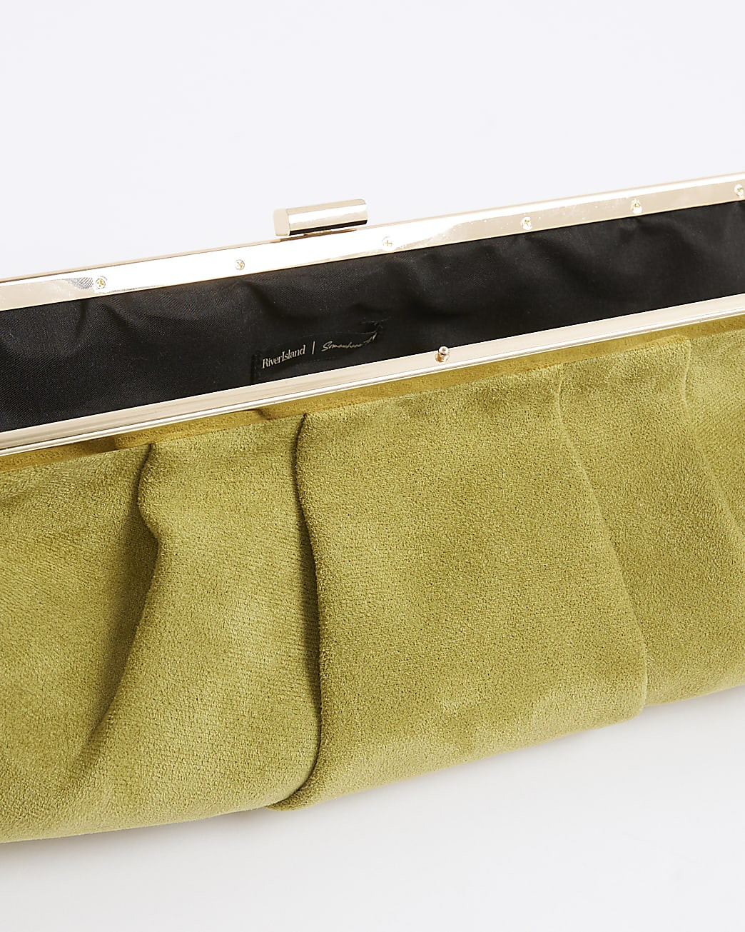 Green Faux Suede Oversized Clutch | River Island UK & IE
