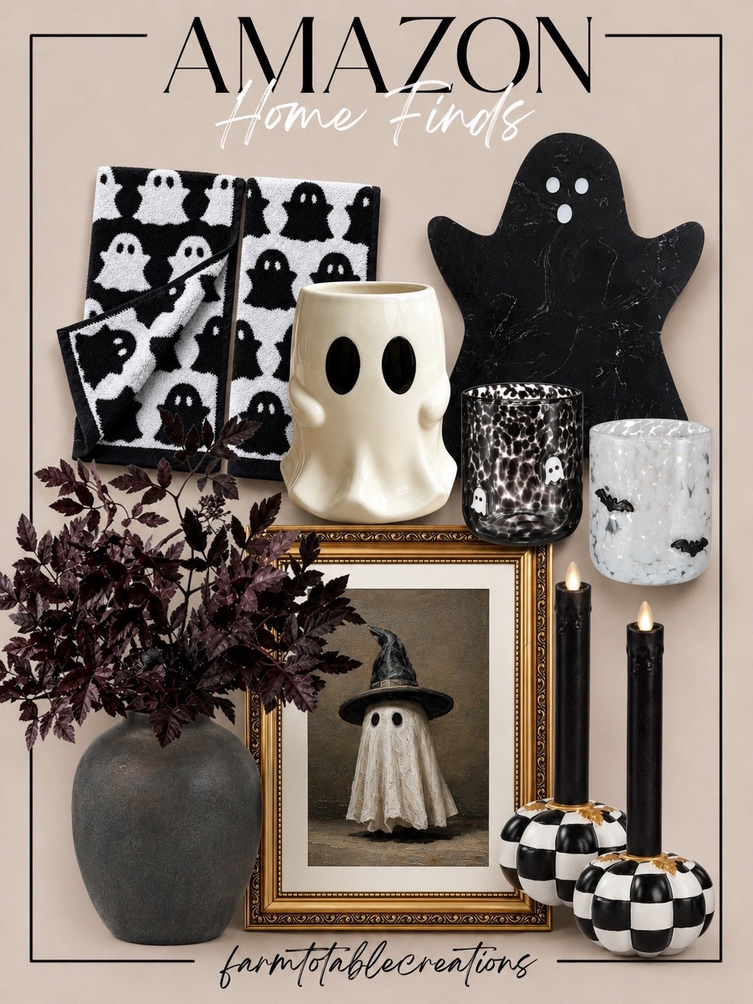 Amazon Halloween Home Finds 👻🖤

These Halloween finds are too good! From ghost accents and cozy towels to spooky glassware, moody stems, artwork, and those adorable checkered pumpkin candle holders, these pieces make it so easy to add a little spooky season to your home without going overboard. 🎃

Perfect for mixing into your everyday decor for a cozy, collected Halloween look.

#AmazonFinds #AmazonHome #AmazonHalloween #HalloweenDecor #HalloweenHome #SpookySeason #FallHomeDecor #LTKHome #LTKFinds

#LTKSeasonal #LTKHome #LTKSaleAlert