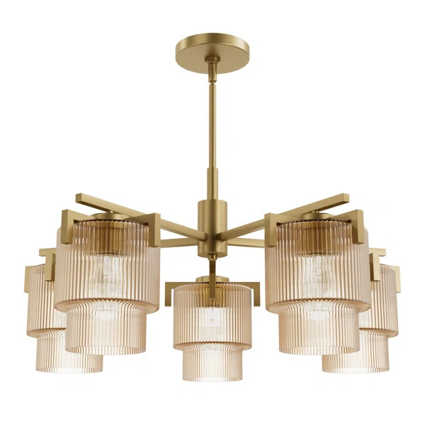 Hunter x Jasmine Roth Ontario 5 Light Chandelier Ceiling Light Fixture | Wayfair North America