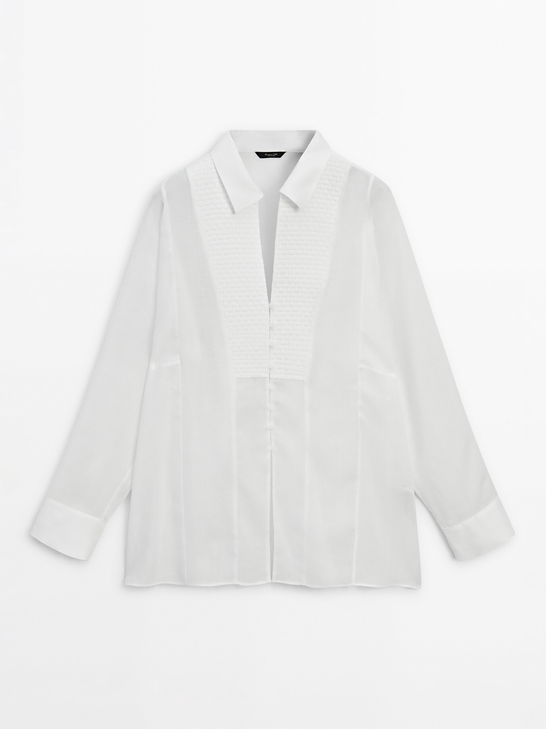 Shirt with bib detail | Massimo Dutti US