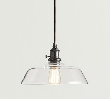 Farmhouse Glass Cord Pendant | Pottery Barn (US)