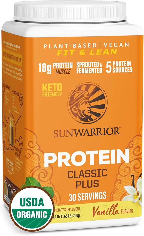 Sunwarrior Vegan Organic Protein Powder Plant-Based | 5 Superfood Quinoa Chia Seed Soy Free Dairy... | Amazon (US)