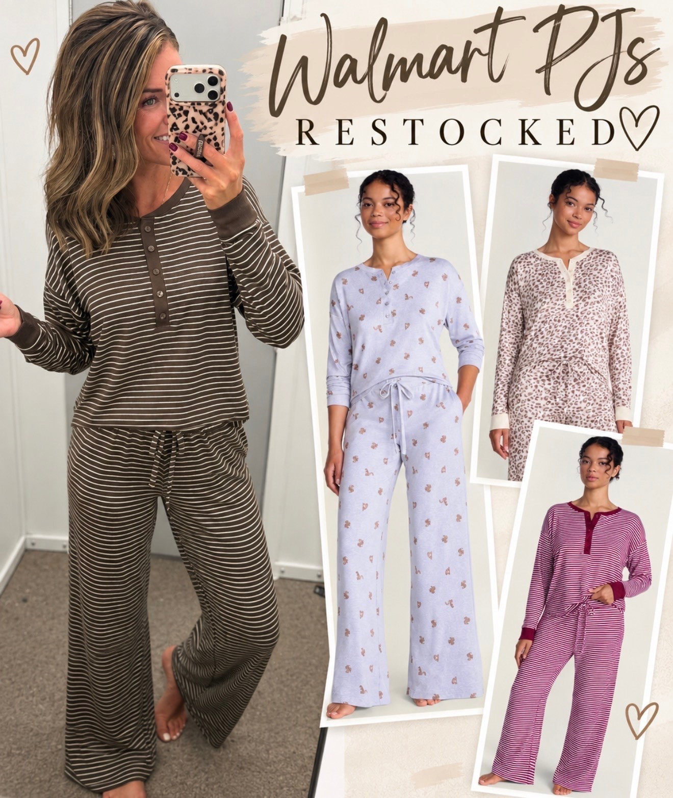 🚨 Restocked
New pjs at Walmart. If you haven’t tried this line you need to. Great quality, affordable price points. 
Wearing size small in both pieces

#LTKOver40