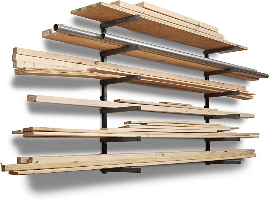 Bora Portamate Wood Organizer and Lumber Storage Metal Rack with 6-Level Wall Mount – Indoor an... | Amazon (US)