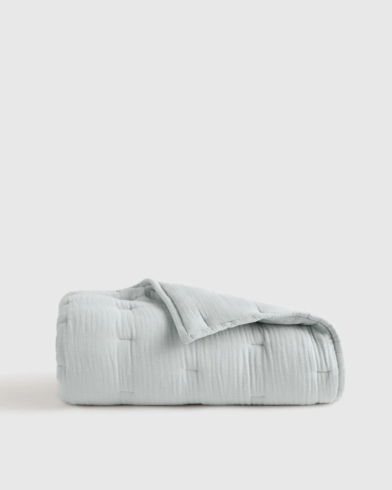 Organic Cotton Gauze Toddler Quilt in Mist | Quince