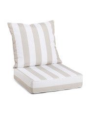 2pc Indoor Outdoor Stripe Deep Seat Cushion Set | TJ Maxx