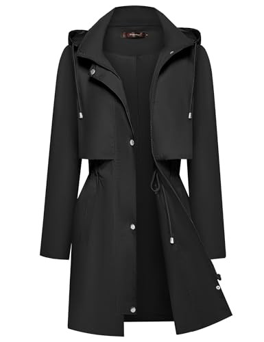 Bloggerlove Rain Jacket for Women Waterproof with Hood Trech Coat for Women Lightweight Raincoats... | Amazon (US)