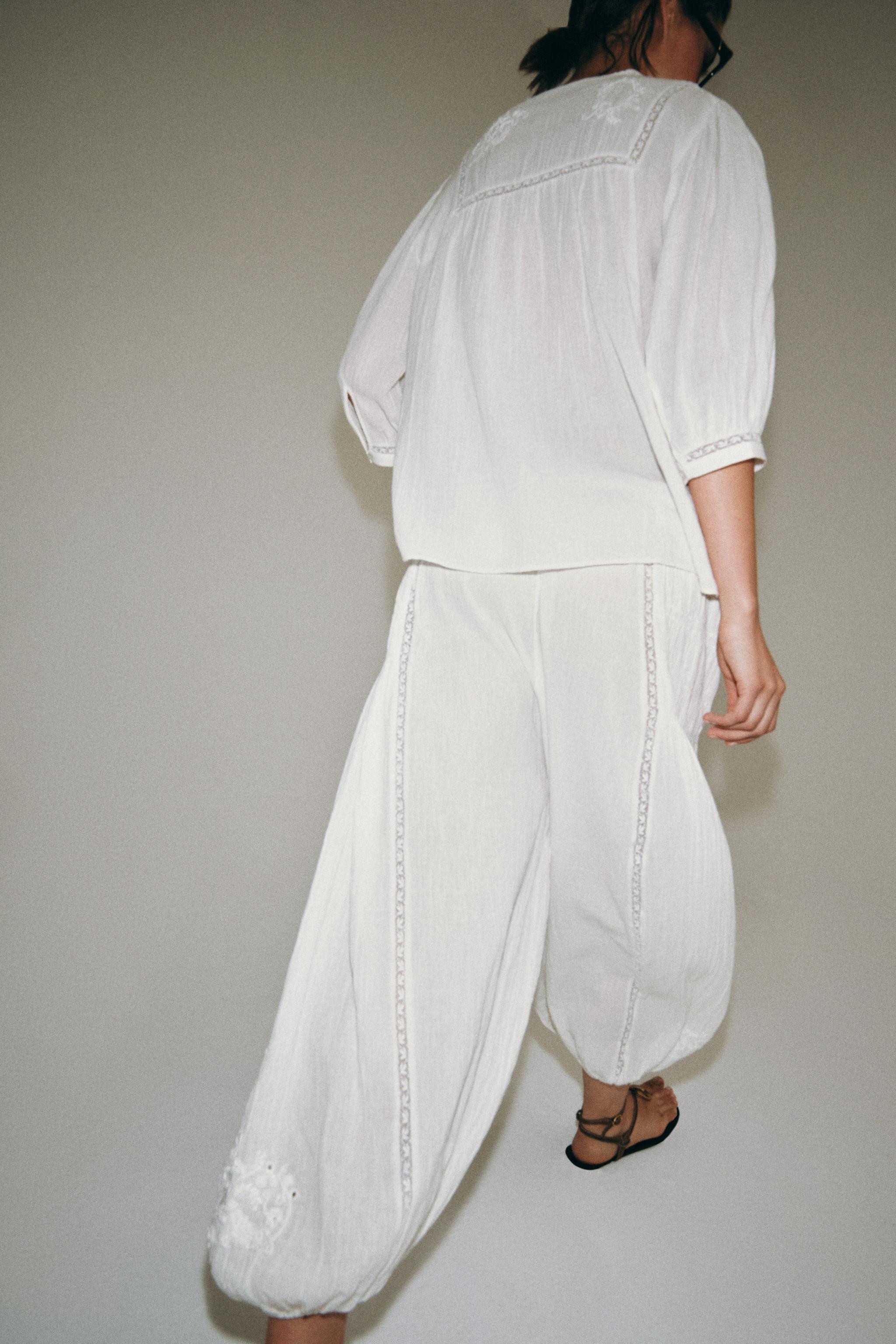 ZW COLLECTION LACE SAROUEL TROUSERS | Zara UK
