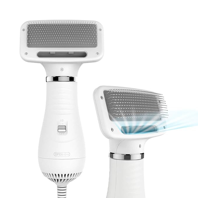 iPettie Pet Hair Dryer with Slicker Brush, Quiet, 2 Heat Settings & Portable Dog Dryer, Professio... | Amazon (US)