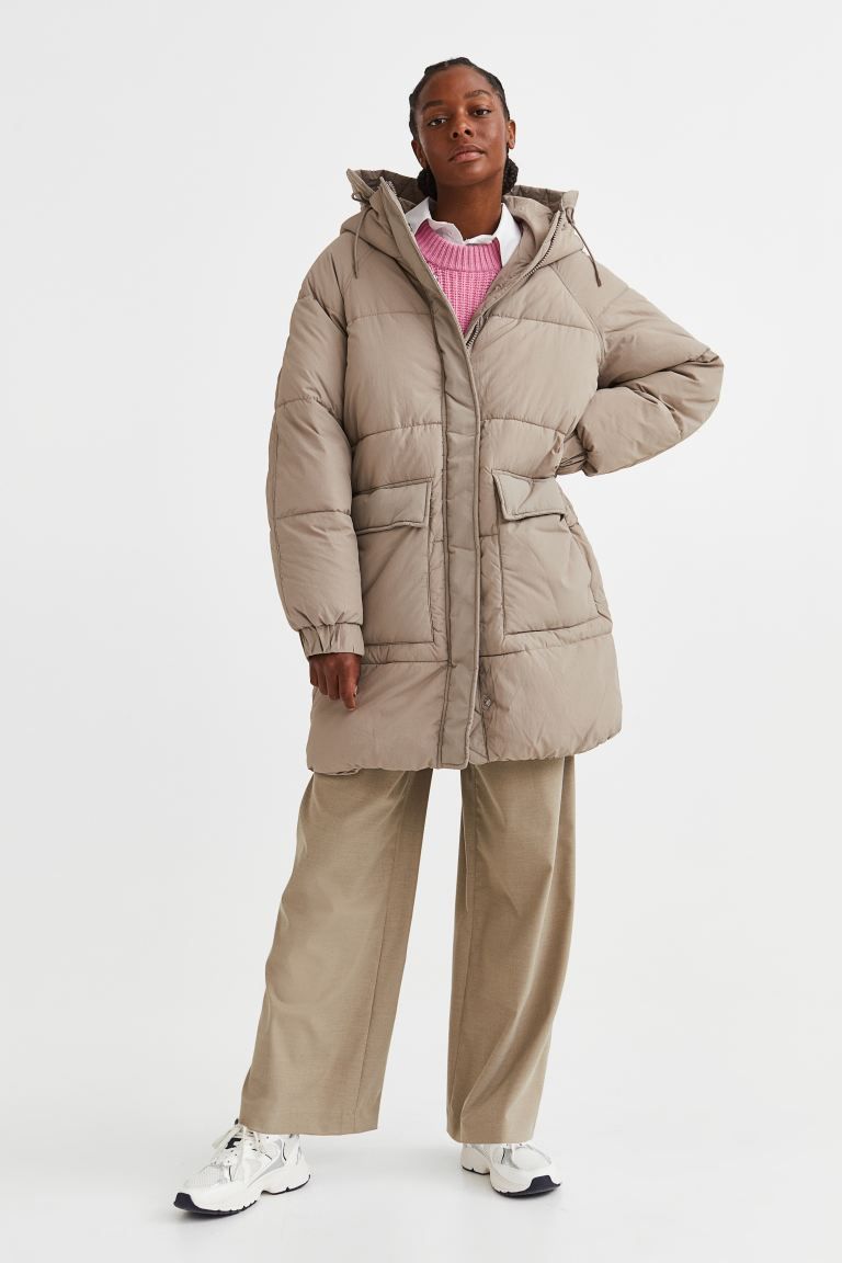 Puffer Coat - Beige - Ladies | H&M US | H&M (US + CA)