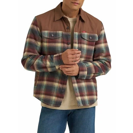 Wrangler® Men s Heavyweight Quilt-Lined Shirt Jacket | Walmart (US)