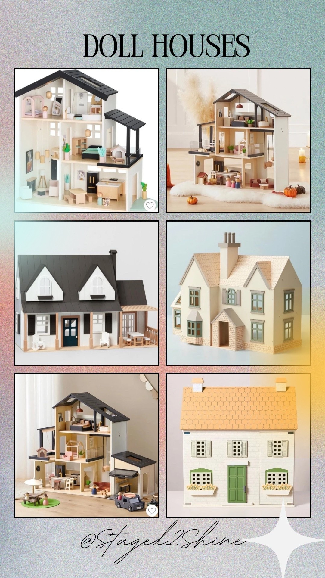 Doll houses that are aesthetically pleasing!  A few even come with tons of accessories and a few are on sale!  

Doll houses, doll house, toys, aesthetic toys, neutral toys, aesthetically pleasing toys

#LTKHome #LTKKids #LTKSaleAlert