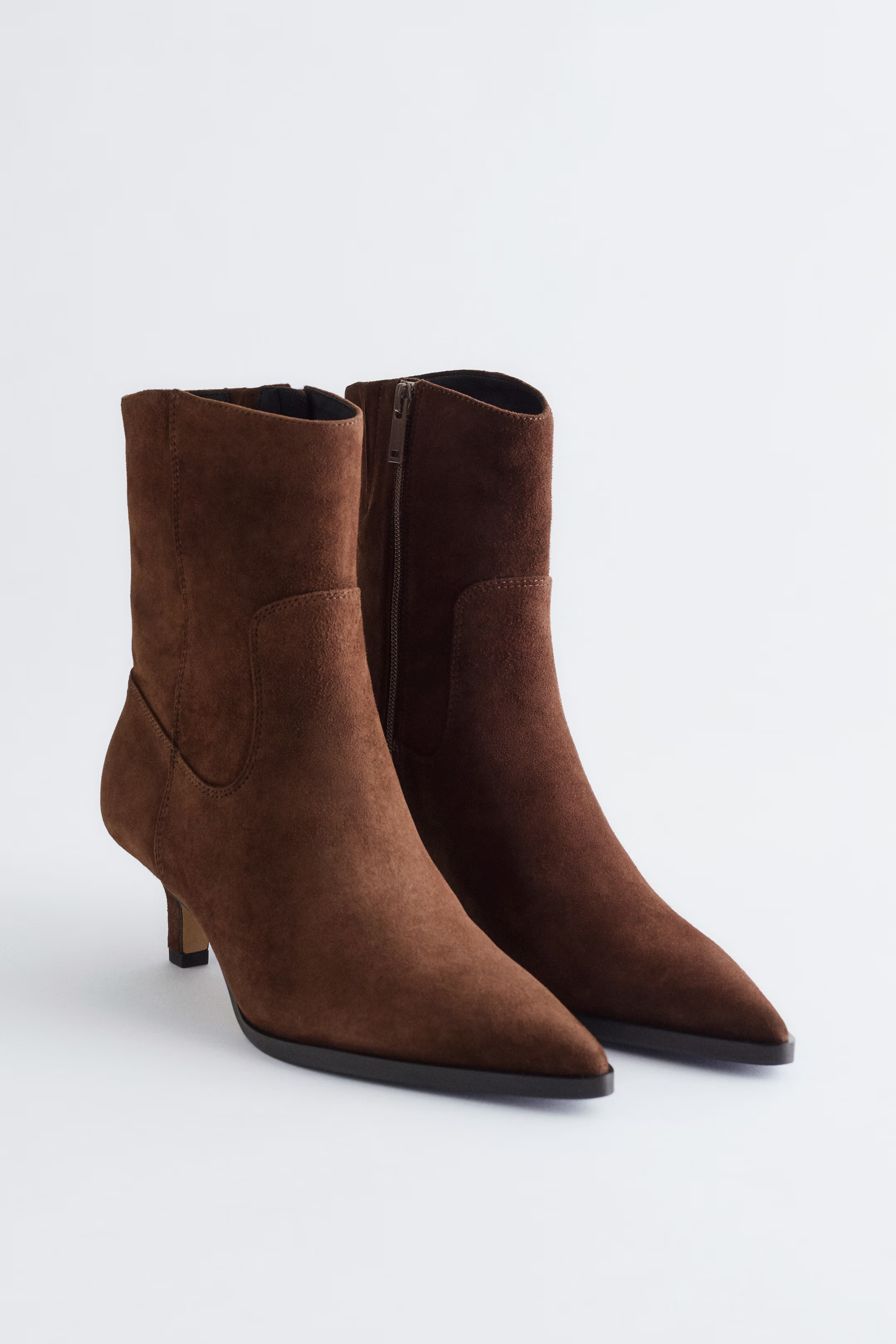 Ankle Boots mit Kitten-Heels - Braun - Ladies | H&M AT | H&M (DE, AT, CH, NL, FI)
