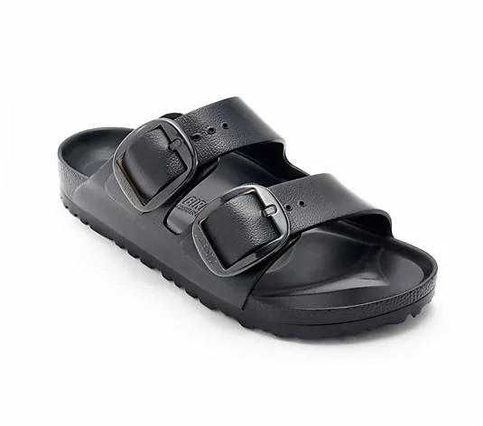 Birkenstock Big Buckle Two-Strap Slide Sandal - Arizona EVA - QVC.com | QVC