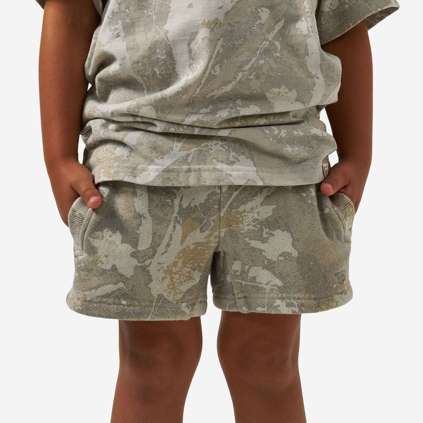 Youth Vintage Washed Shorts - Drifter Camo | BURLEBO