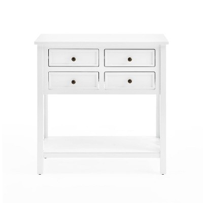 32" Middlebury Wood Console Table with 4 Drawers White - Alaterre Furniture | Target