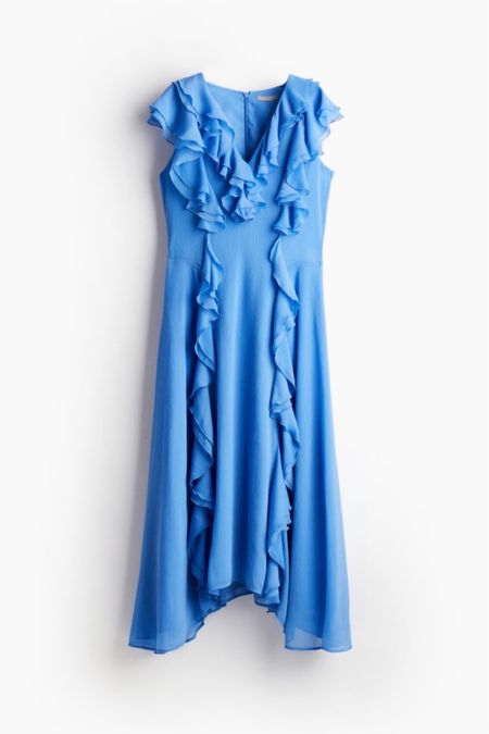 Blue ruffle maxi dress - wedding guest dress 

#LTKfindsunder100 #LTKSeasonal #LTKstyletip