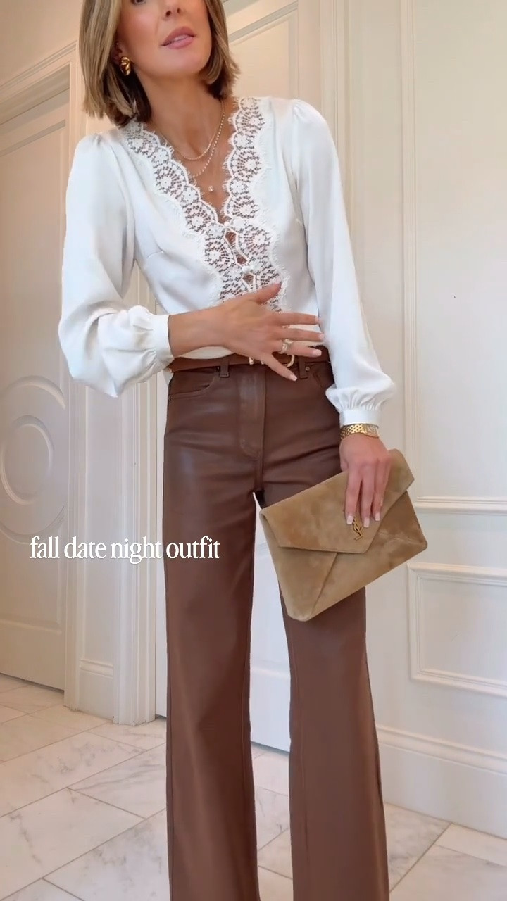 Fall date night outfit. These new coated jeans are so comfortable and flattering 25% off this weekend