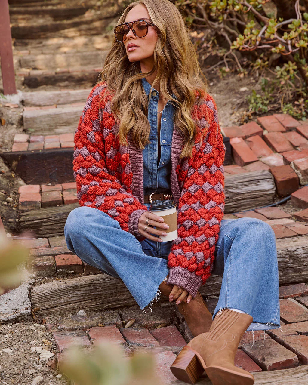 Grateful Gather Knit Abstract Cardigan | VICI