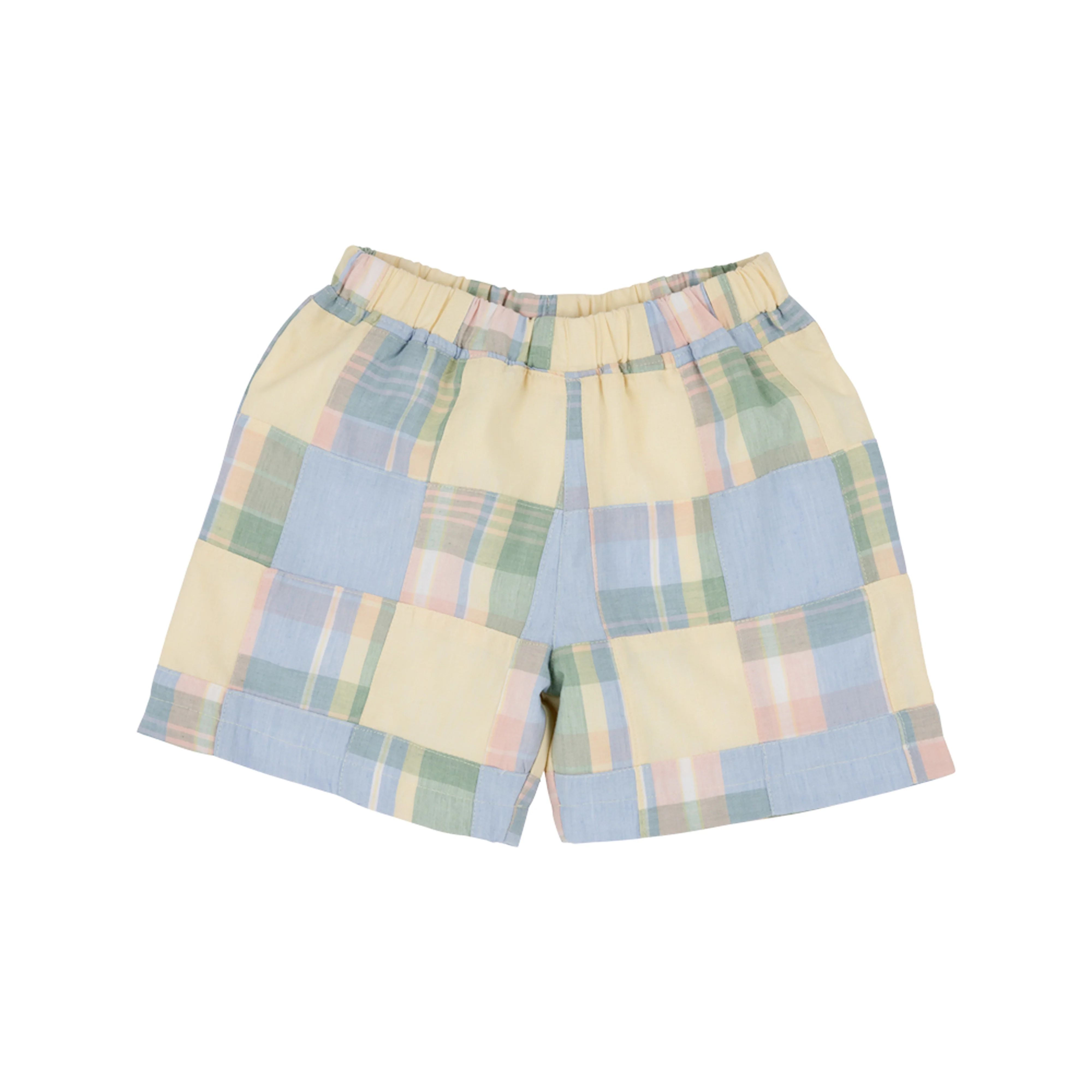 Shelton Shorts - May River Madras with Worth Avenue White Stork | The Beaufort Bonnet Company
