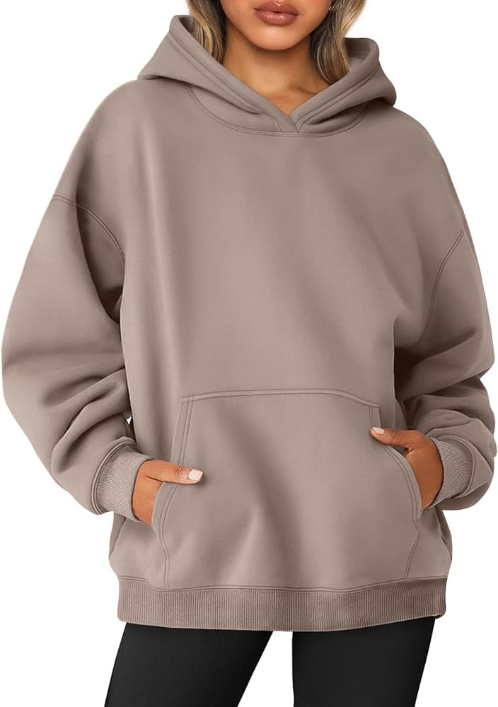 AUTOMET Womens Oversized Sweatshirts Fleece Hoodies Long Sleeve Shirts Pullover Fall Clothes with... | Amazon (US)