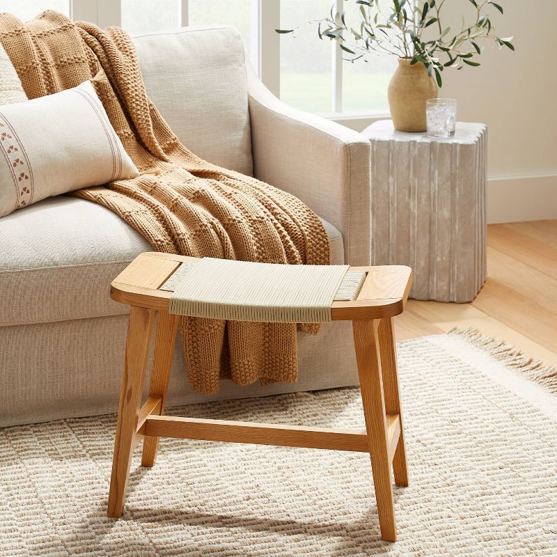 Fillmore Rope Ottoman Natural - Threshold™ designed with Studio McGee | Target