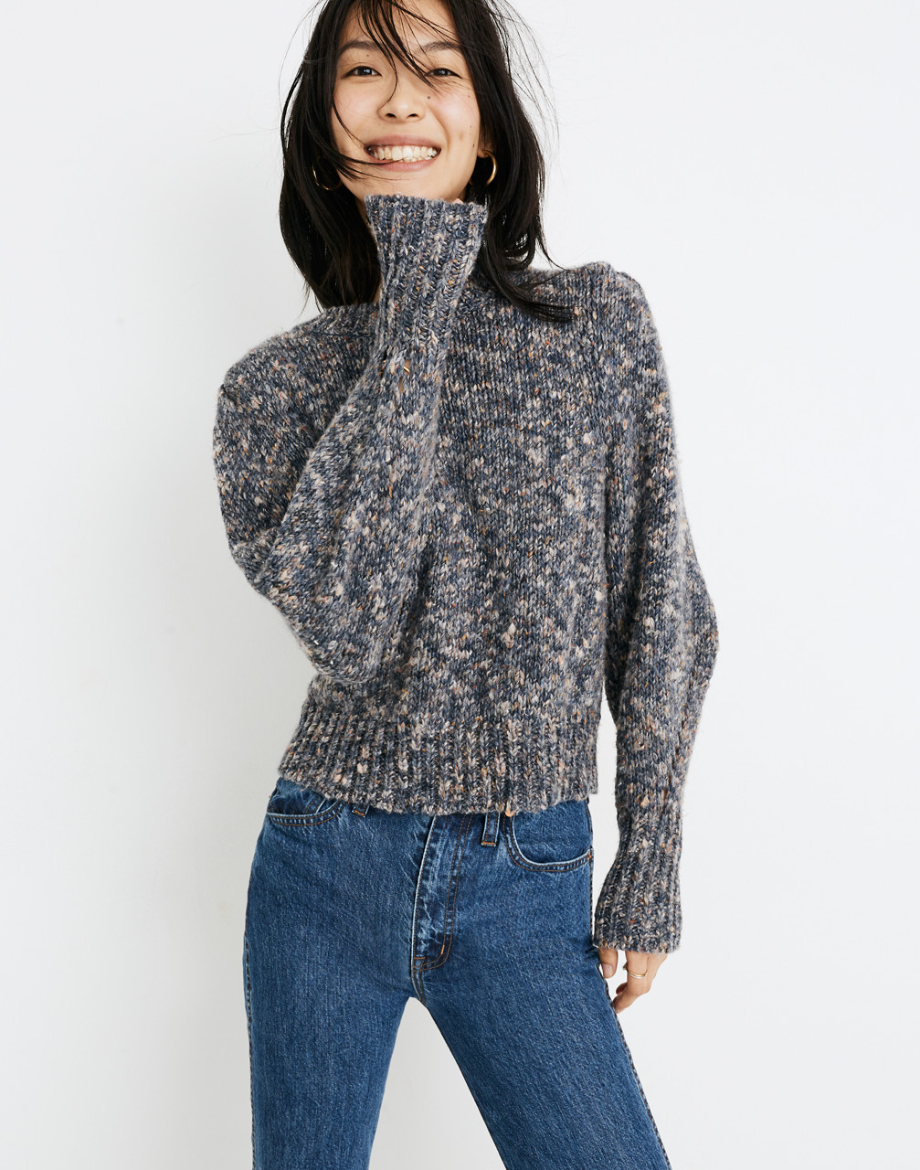 Pleat-Shoulder Pullover Sweater | Madewell