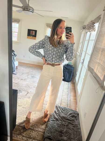 Dressed & ready for a family birthday party. Loving wearing winter white, these corduroys are so comfy & cute. Wide leg pants, embroidered top, sezane top, clogs 

#LTKshoecrush #LTKSeasonal #LTKstyletip