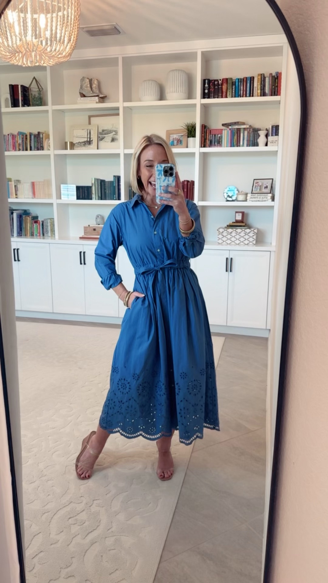 Walmart unboxing and try-on. Cotton Eyelet Maxi Shirtdress - size XS. $26. 2 colors. 

#LTKOver40#LTKSeasonal 

 

#LTKootd