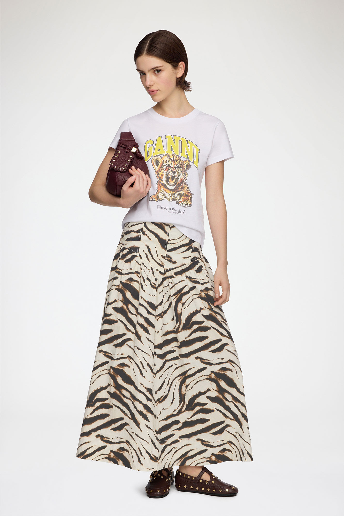 Skirt in Zebra Cotton | Ganni