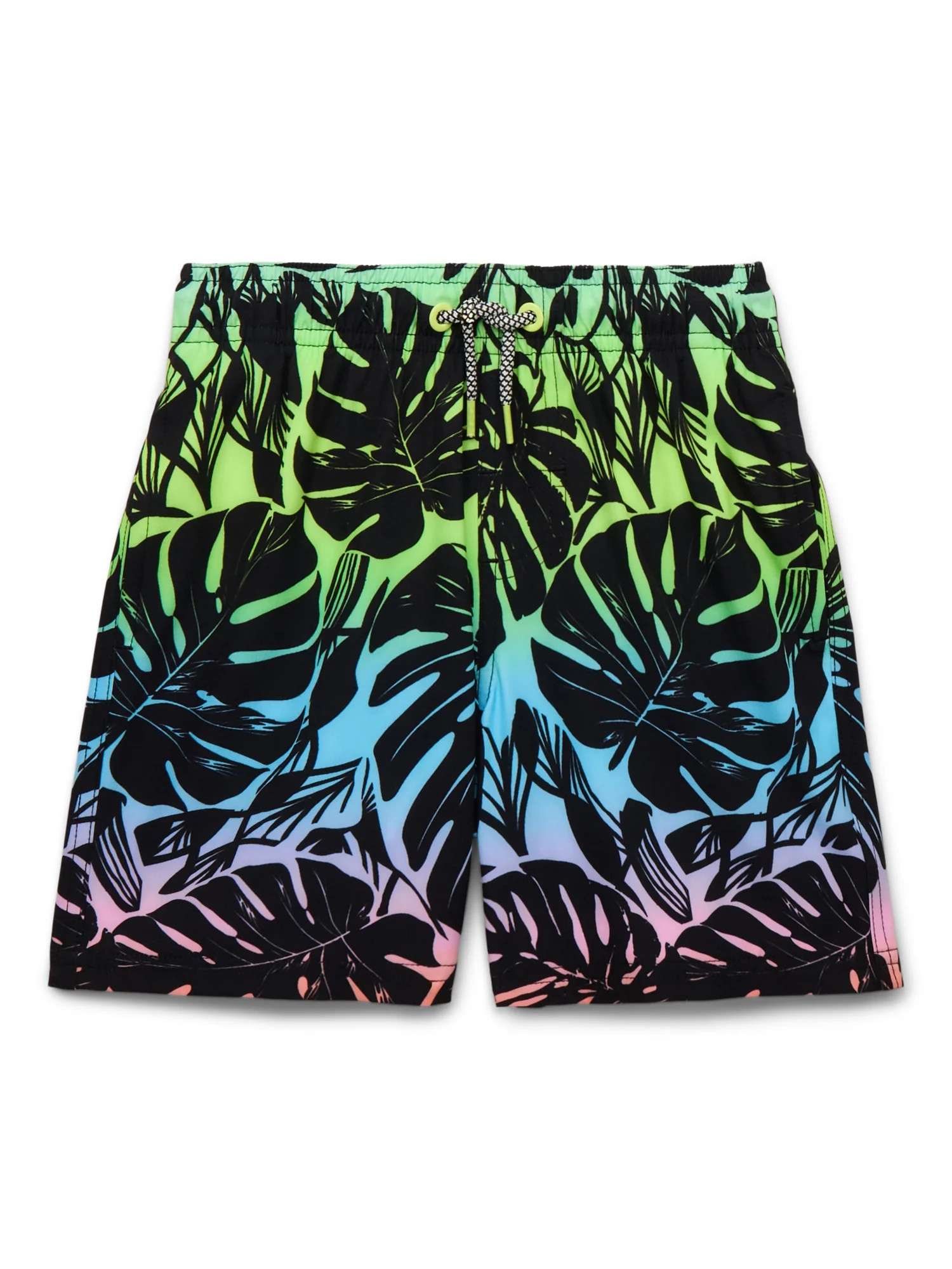 Wonder Nation Boys Quick Dry Stretch Swim Trunks with UPF 50+, Sizes 4-18 & Husky | Walmart (US)