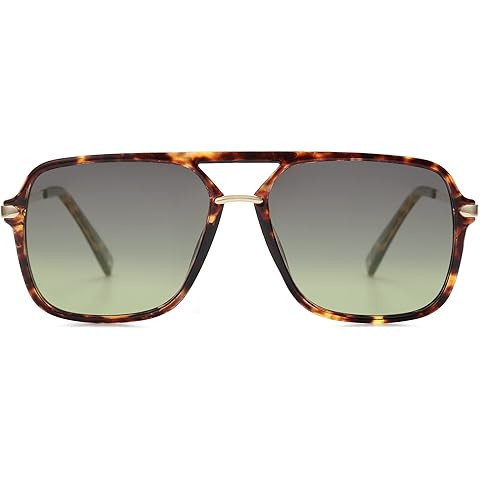 SOJOS Retro Aviator Sunglasses for Women Men,Trendy Rectangle Womens Mens Shades Sun Glasses SJ22... | Amazon (US)
