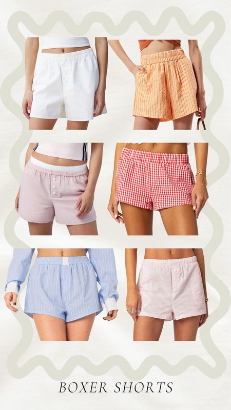 I’ve been loving boxer shorts recently! They’re perfect for the summer and so comfy!

Boxer shorts, checkered boxer shorts, pacsun, womens style, summer style, summer outfits  

#LTKSeasonal #LTKfindsunder50 #LTKfindsunder100