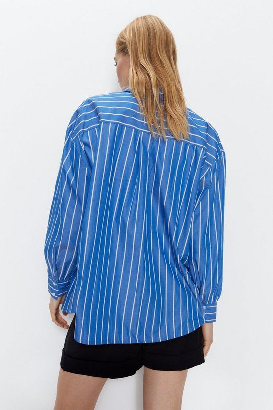 Stripe Oversize Shirt | Warehouse UK & IE