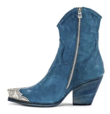 Free People Brayden Western Women’s Boot Blue (Petrol) SZ 38 / 7.5 NEW | eBay US