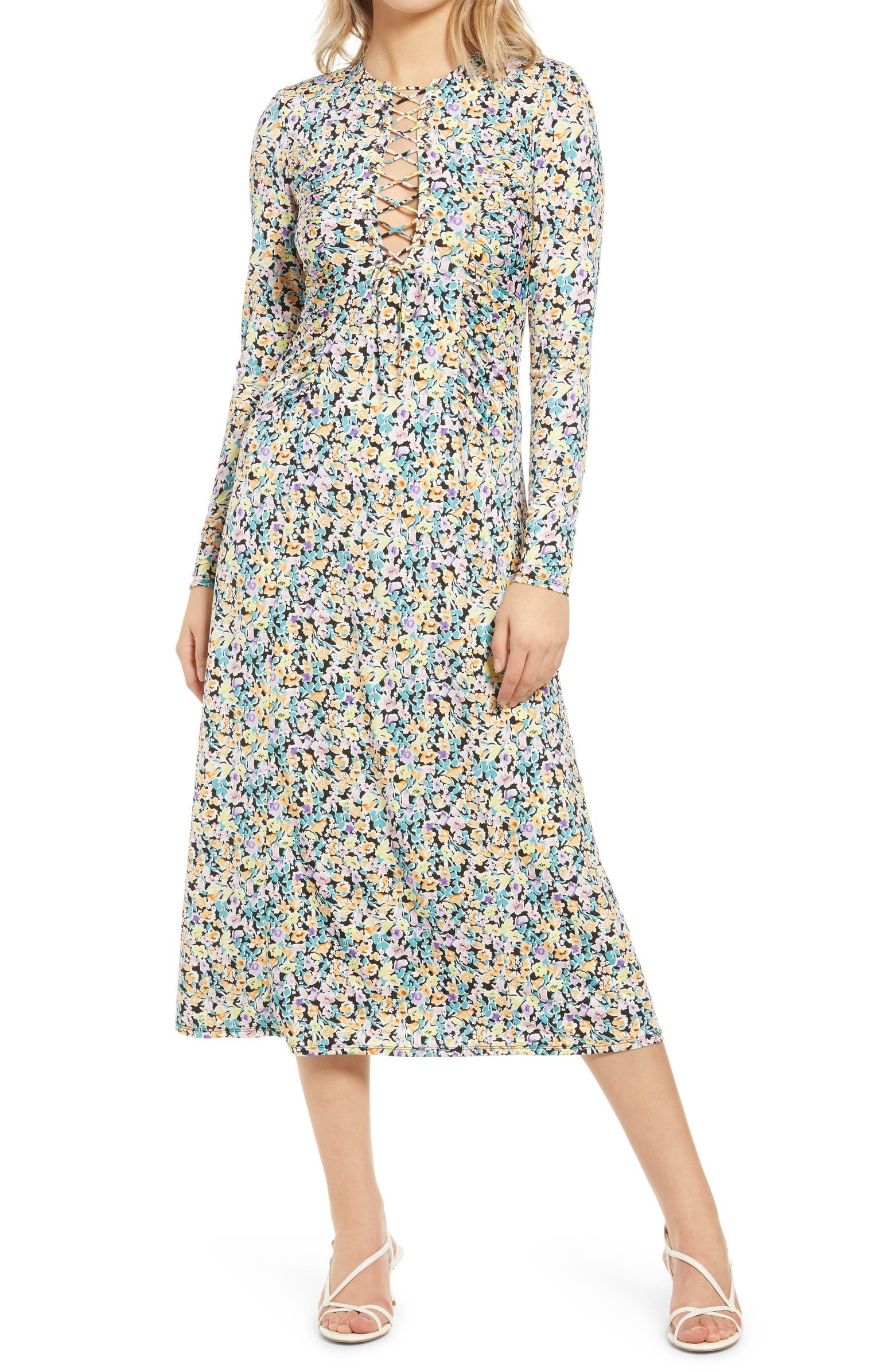 London Floral Print Long Sleeve Dress | Nordstrom