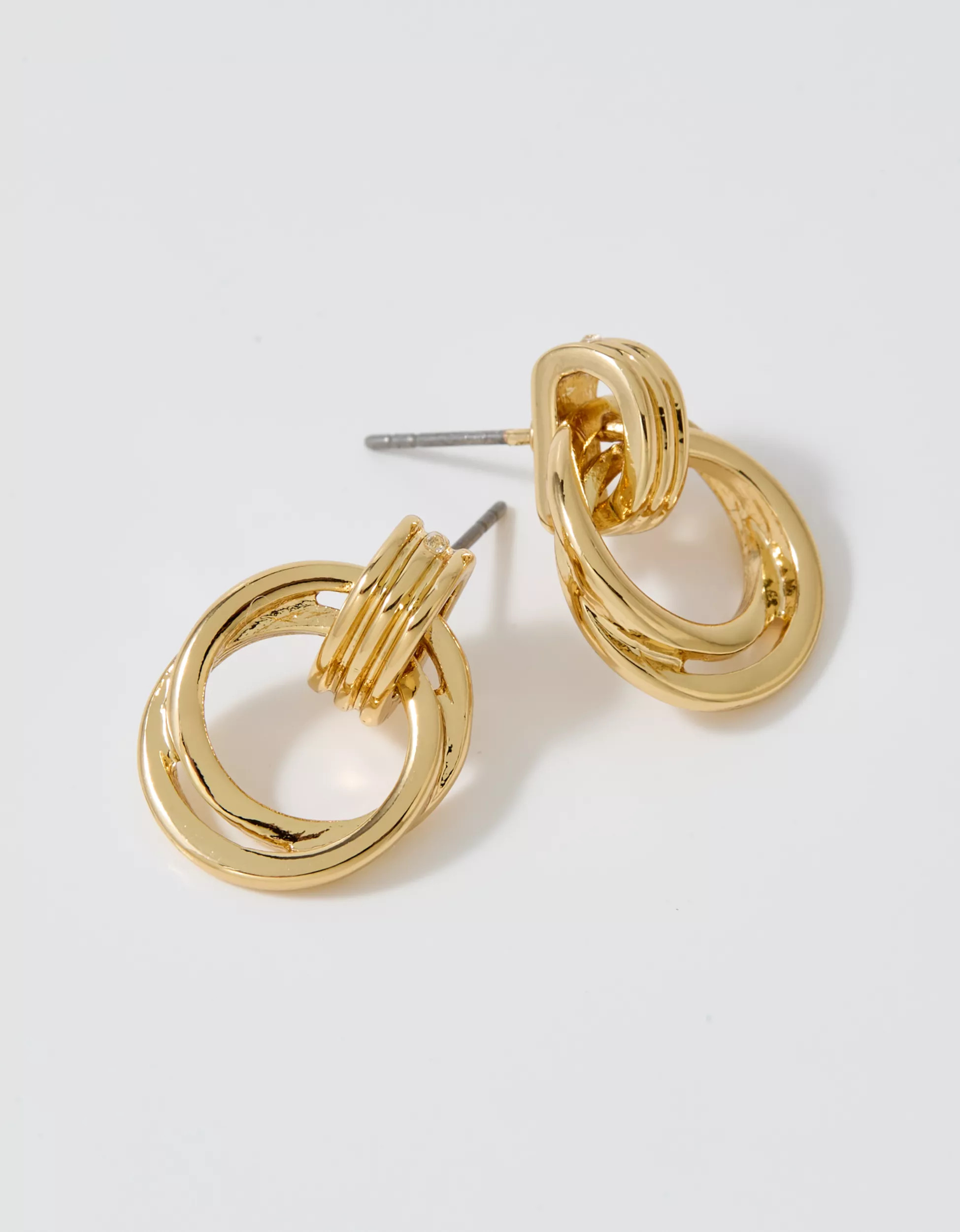 Aerie Mini Double Circle Hoop Earrings | Aerie