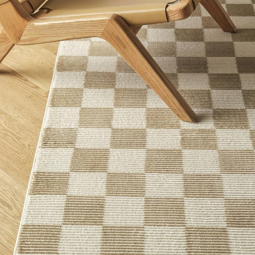 Revival Rugs Gambit 6'7"x9' Checkered Rug Washable Area Rug for Living Room Bedroom - 100% Recycl... | Amazon (US)