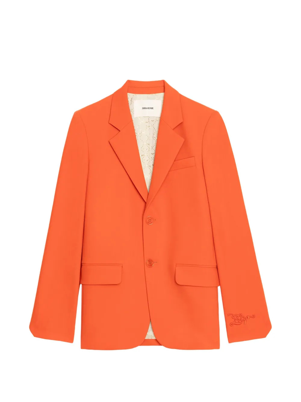Zadig&Voltaire Vanille Embroidered Blazer | Orange | FARFETCH UK | Farfetch Global
