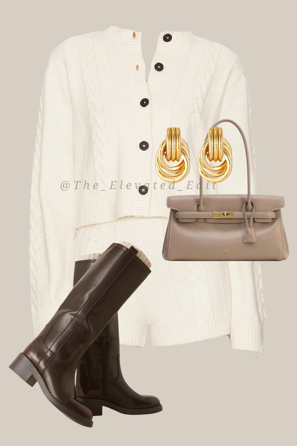  

 Neutral fall outfit details for the cozy season. A textured cream sweater, classic riding boots, gold statement earrings, and a structured top-handle bag for a quiet luxury moment. Each piece is timeless, versatile, and perfect for transitioning into winter.

———


#LTKFindsUnder100 #LTKHoliday #LTKSeasonal