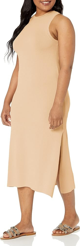 The Drop Women's Gabriela High Neck Cut-in A-line Side-Slit Maxi Sweater Dress | Amazon (US)