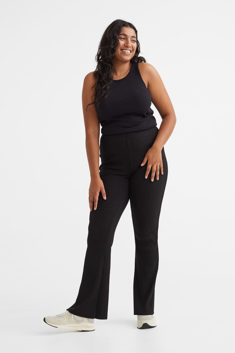 Flared Ribbed Leggings | H&M (US + CA)