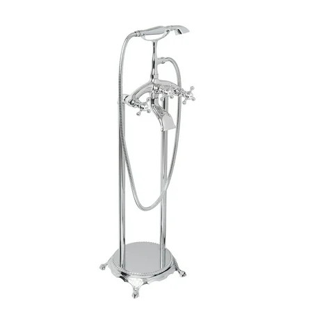 AKDY 39"" Freestanding Tub Filler Cross Knobs Handle Telephone Bath Faucet Bathtub Shower Handheld F | Walmart (US)
