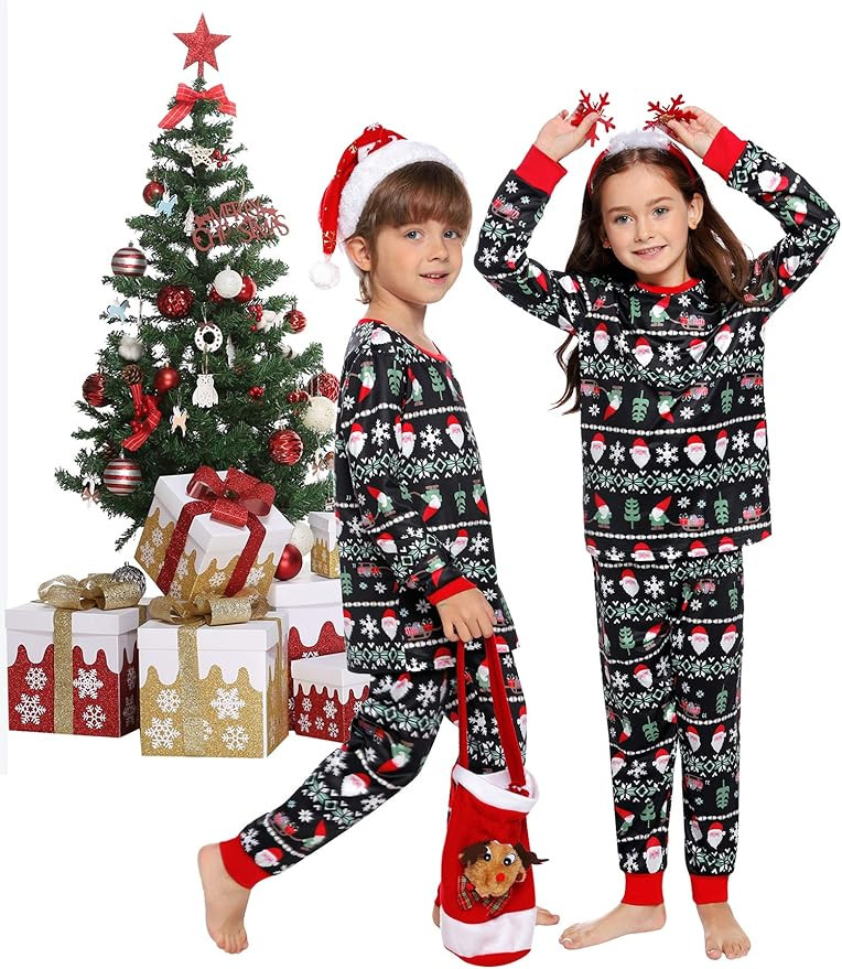 Aibrou Christmas Family Pajamas Matching Sets Cotton Christmas Family Holiday Pajama Sets Sleepwe... | Amazon (US)