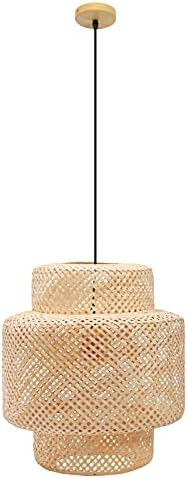 Frontsea Rattan Pendant Lighting for Kitchen | Bamboo Lampshade Handmade Weave Lighting | Wooden ... | Amazon (US)