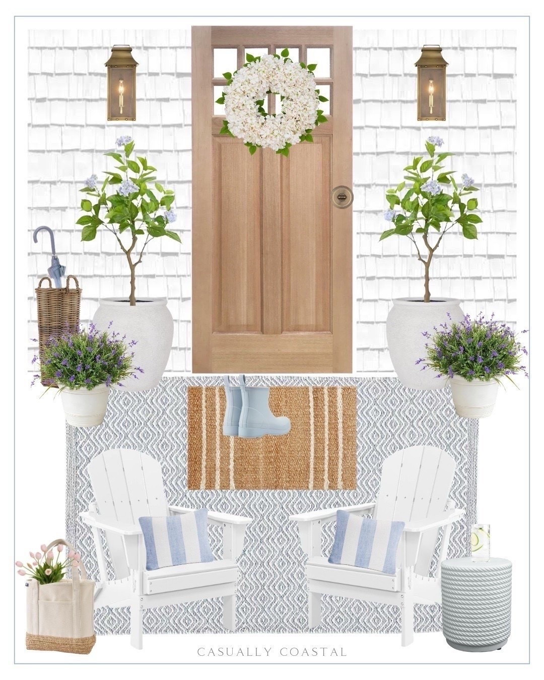 Coastal Porch

Coastal porch, spring home, tall artificial hydrangea flowers tree, fake potted decorative hydrangea tree, white stone outdoor planter, coastal planter, artificial monkey grass greenery, Amazon spring stems, coastal rug, outdoor rug, Serena & lily rug, 3x5 rug, blue and white rug, porch rug, Adirondack chair, weather-resistant foldable chair, spring wreath, white hydrangea spring wreath, front door wreath, porch light, blue and white pillow covers, outdoor pillow covers, coastal pillow covers, round outdoor side table, white side table, umbrella basket, pottery barn rug, neutral rug, three striped jute doormat, coastal doormat, raffia open top canvas tote bag, light pink tulips, artificial tulips, hunter short rain boots, blue rain boots, Amazon rug, Easter bunny spring wreath, self watering planter, scallop door knocker, outdoor rocking chairs

#LTKSeasonal #LTKHome