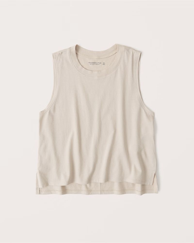 Relaxed Cropped Tank | Abercrombie & Fitch (US)