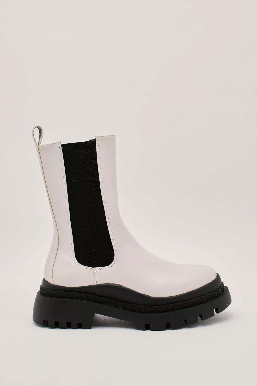 Faux Leather Chunky Sole Chelsea Boots | NastyGal (UK, IE)