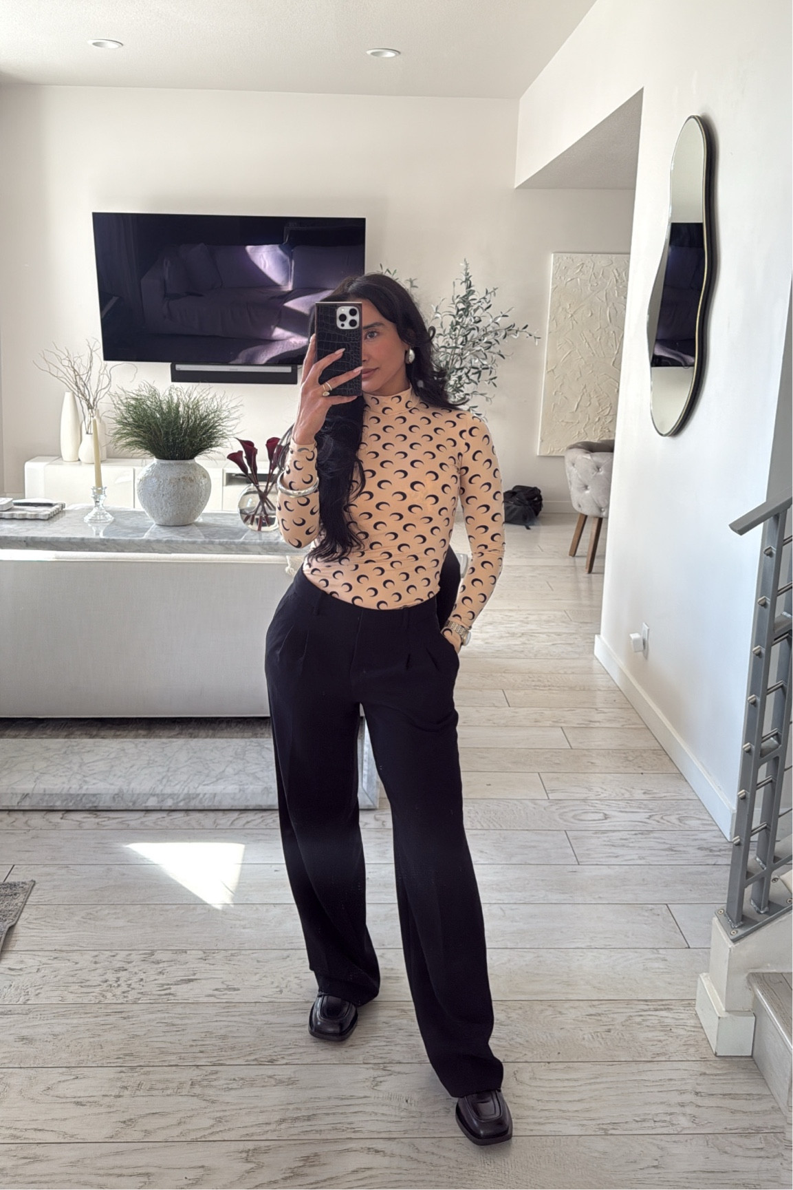 Marine Serre and Trousers 